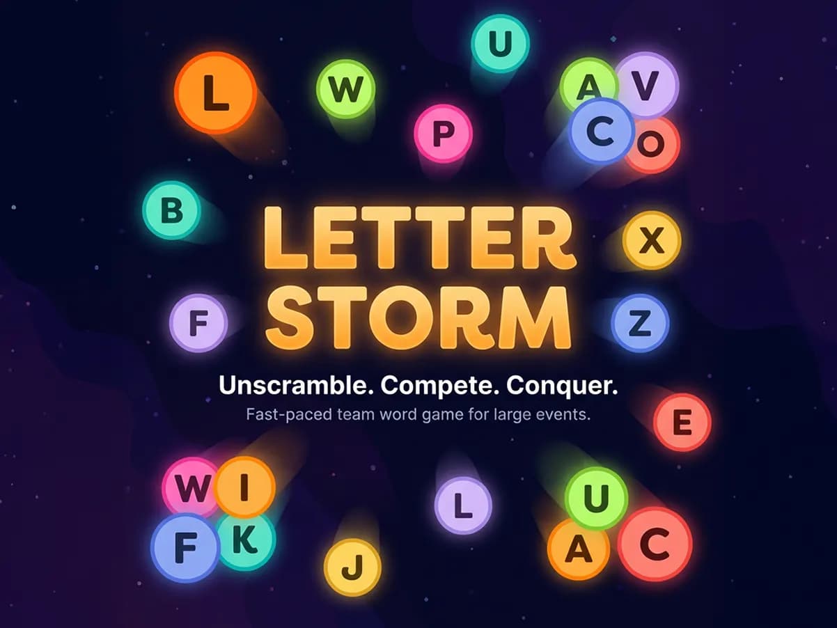 Letter Storm game logo or hero image