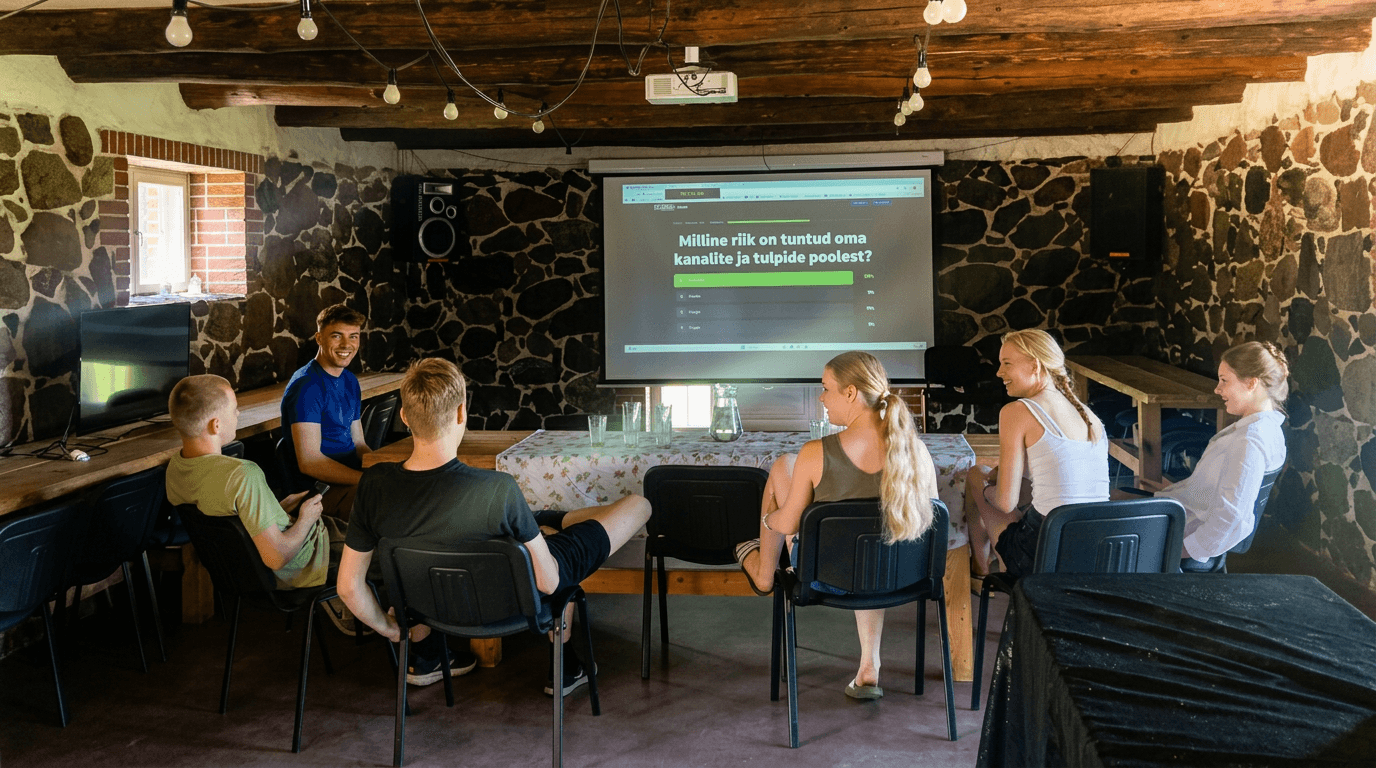 Group of players enjoying team games session hosted by Kristofer Kallas